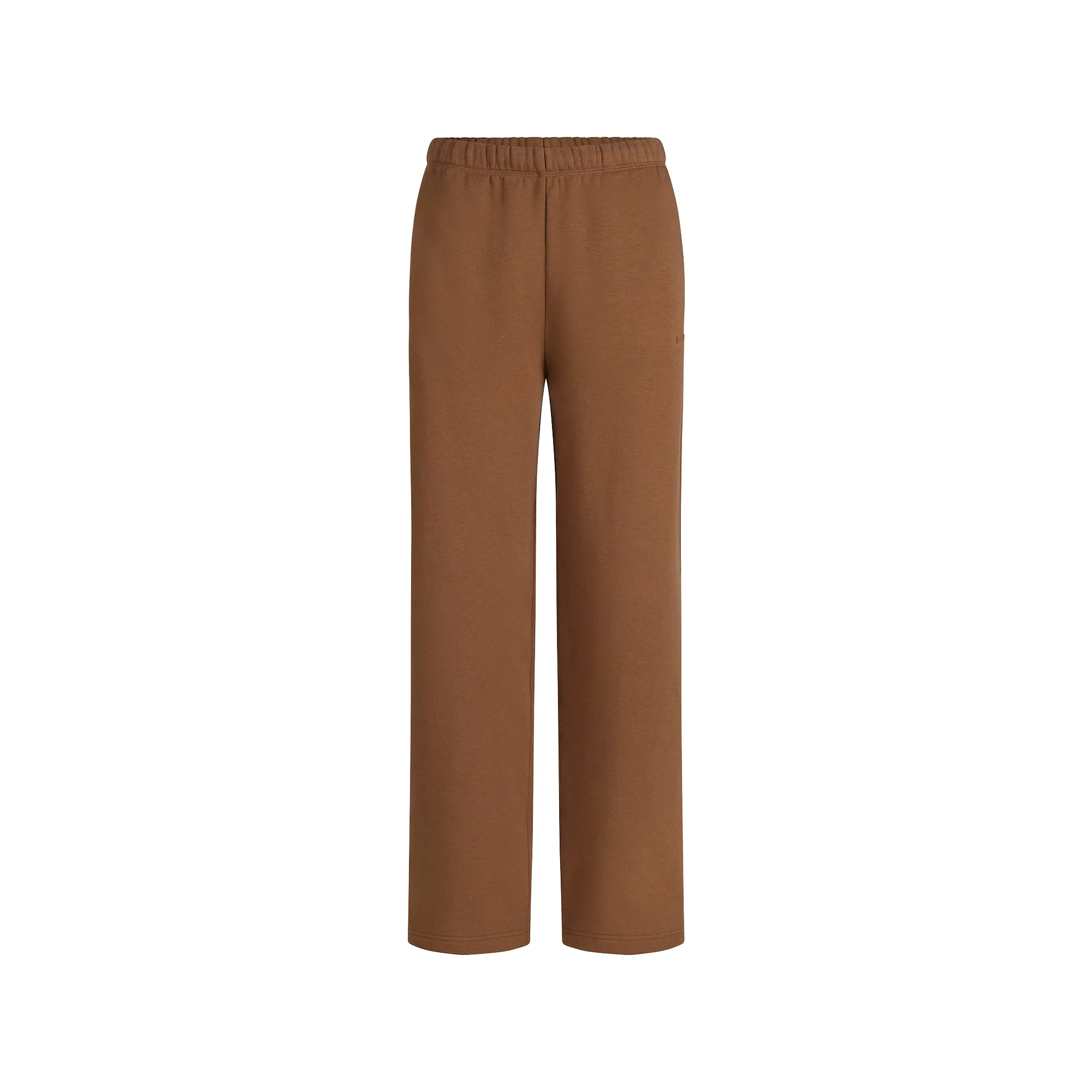COTTON FLEECE STRAIGHT LEG PANT | BISON
