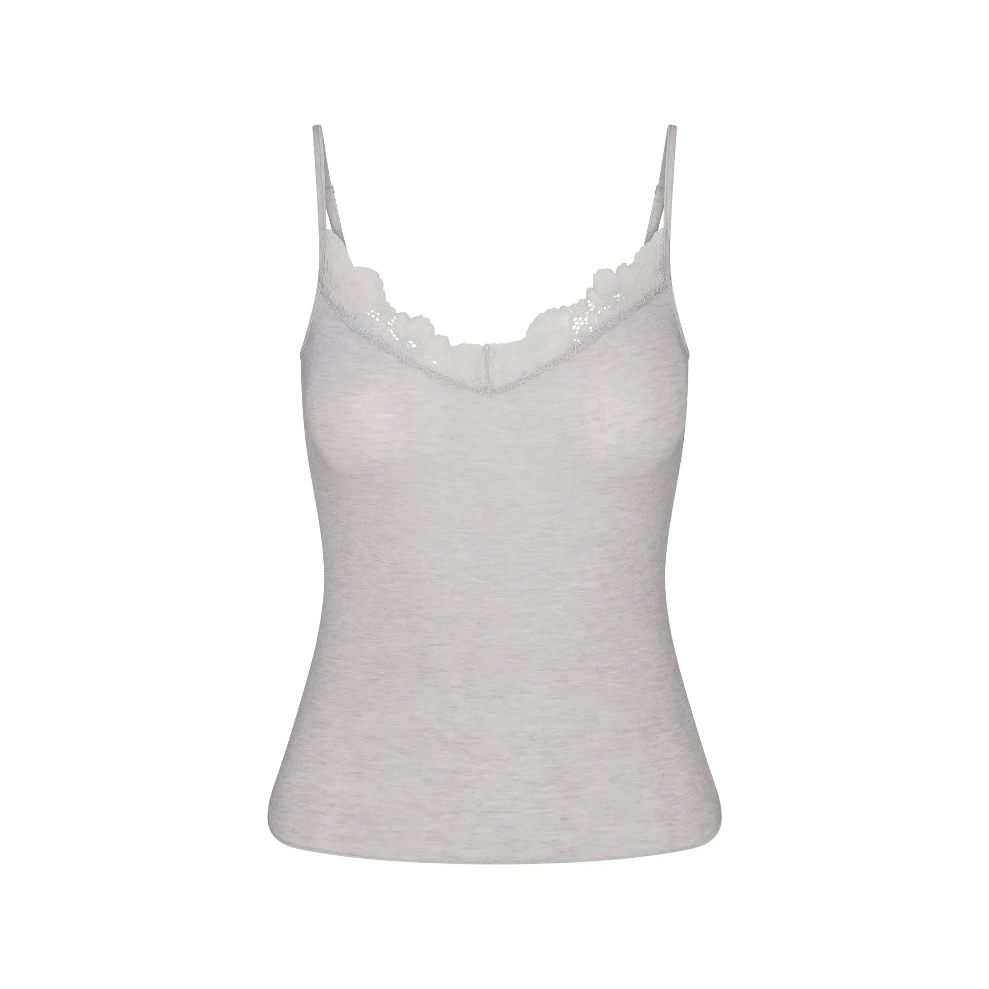 SHEER MODAL LACE CAMI | HEATHER GREY