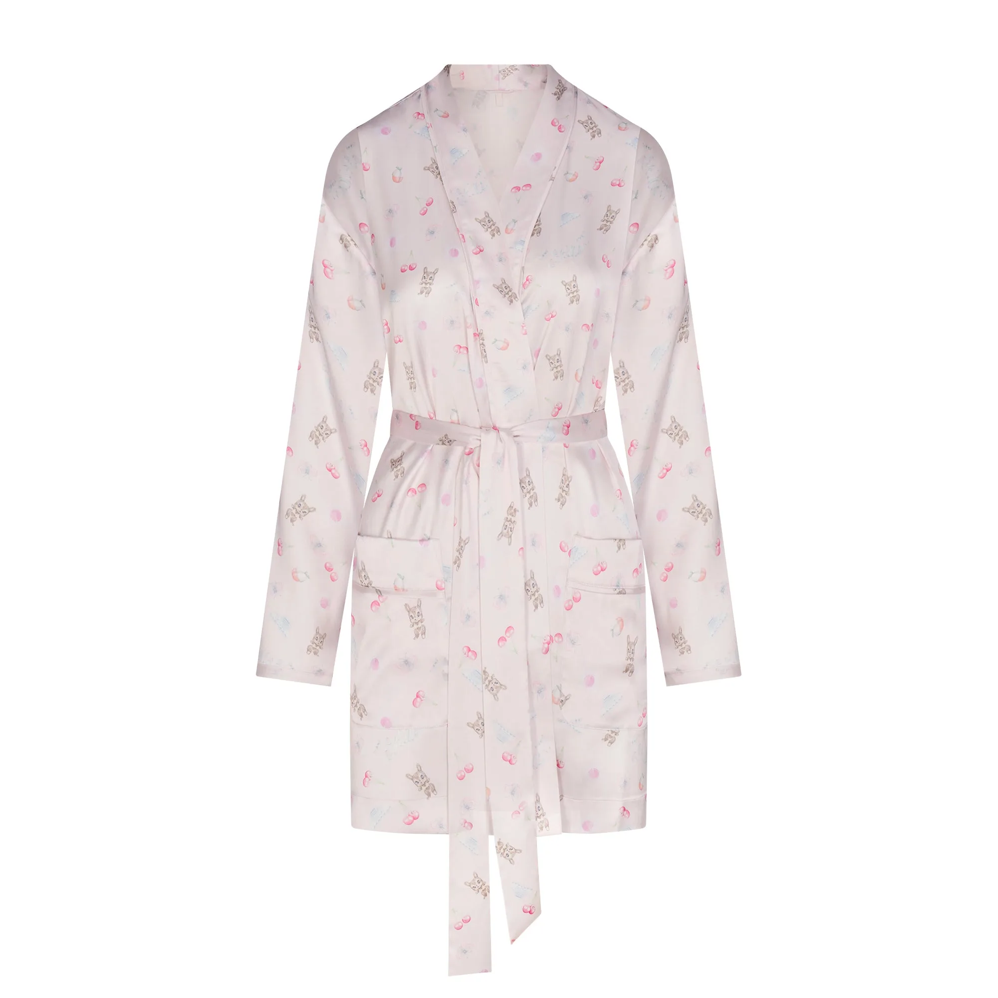 WOVEN SHINE ROBE | BARELY PINK SNACK BAG
